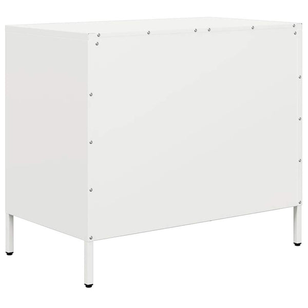 Weißes Sideboard aus Stahl, 68 cm