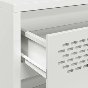 Weißes Sideboard aus Stahl, 68 cm