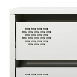 Weißes Sideboard aus Stahl, 68 cm