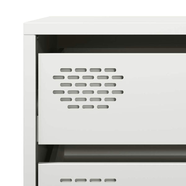 Weißes Sideboard aus Stahl, 68 cm