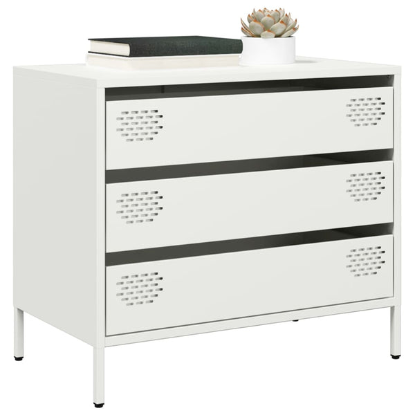 Weißes Sideboard aus Stahl, 68 cm
