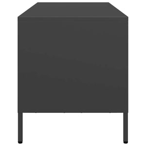 Schwarzer TV-Schrank aus Stahl, 68 cm