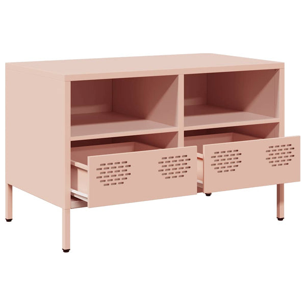 Rosa TV-Schrank aus Stahl, 68 cm