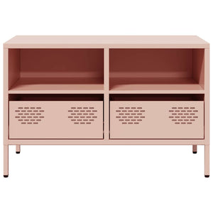 Rosa TV-Schrank aus Stahl, 68 cm
