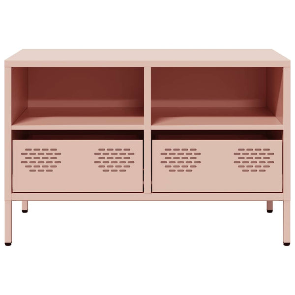 Rosa TV-Schrank aus Stahl, 68 cm