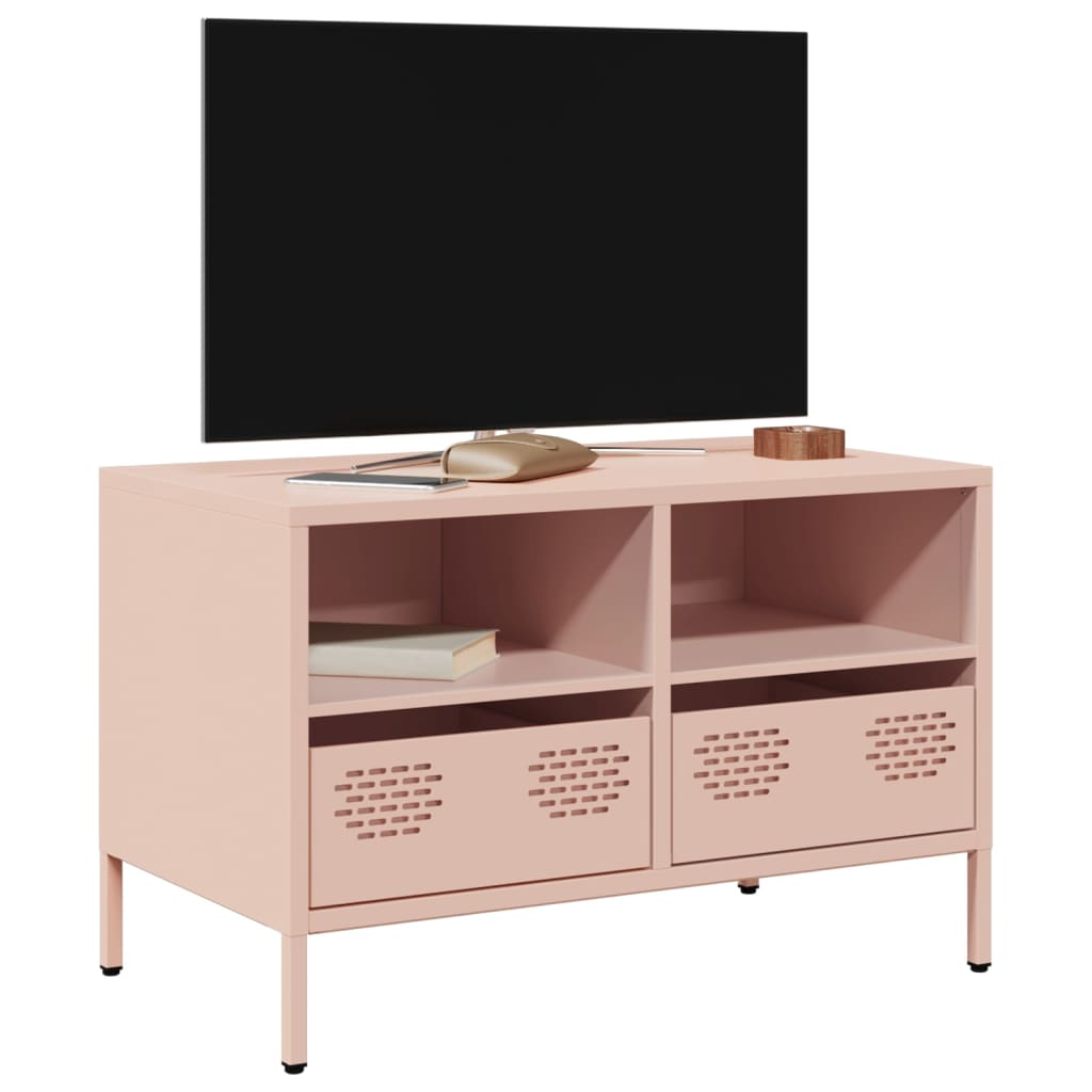 Rosa TV-Schrank aus Stahl, 68 cm