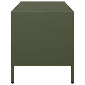 Olivgrüner TV-Schrank aus Stahl, 68 cm