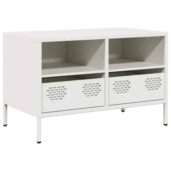 Weißer TV-Schrank aus Stahl, 68 cm