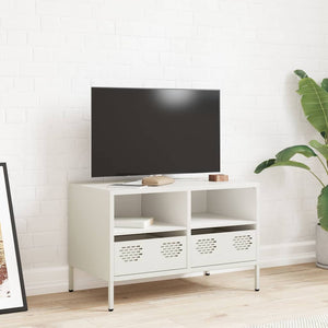 Weißer TV-Schrank aus Stahl, 68 cm