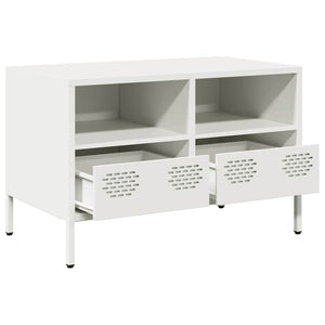 Weißer TV-Schrank aus Stahl, 68 cm