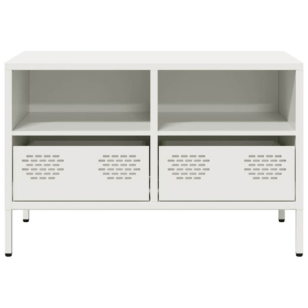 Weißer TV-Schrank aus Stahl, 68 cm