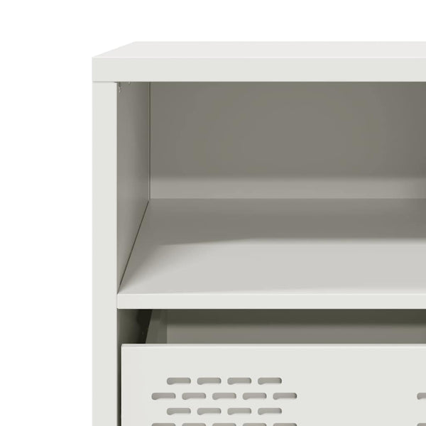 Weißer TV-Schrank aus Stahl, 68 cm
