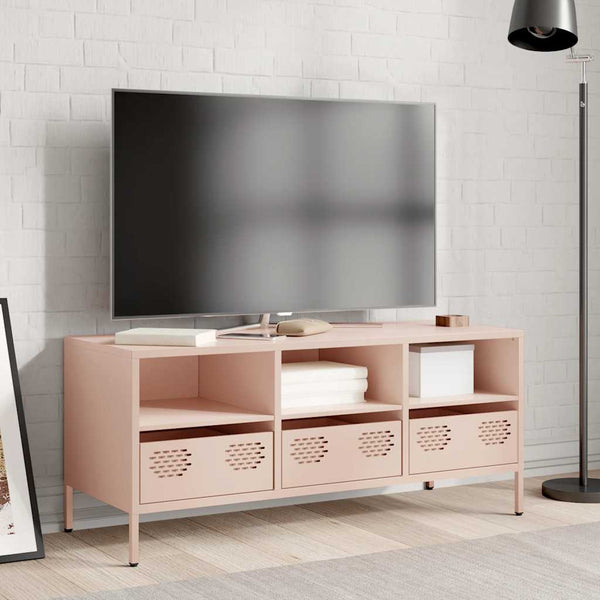 Rosa TV-Schrank 101,5 cm aus Stahl