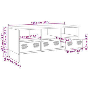 Rosa TV-Schrank 101,5 cm aus Stahl