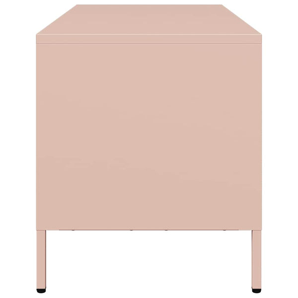 Rosa TV-Schrank 101,5 cm aus Stahl