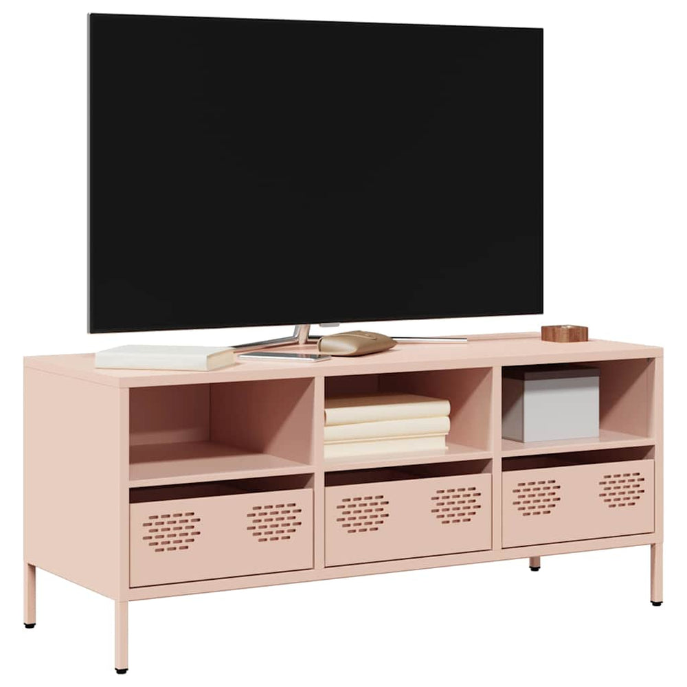 Rosa TV-Schrank 101,5 cm aus Stahl