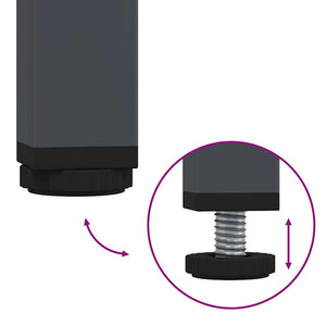 Anthrazit TV-Schrank aus Stahl – 101,5 cm