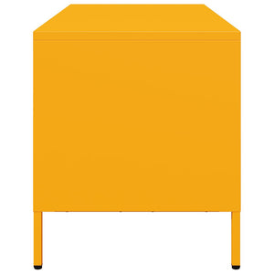 Senfgelber TV-Schrank aus Stahl, 101,5 cm