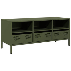 TV-Schrank Olivgrün Stahl 101,5 cm