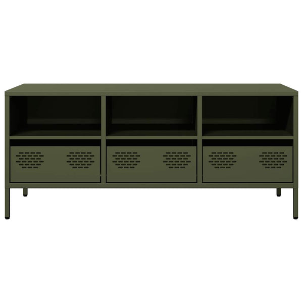 TV-Schrank Olivgrün Stahl 101,5 cm