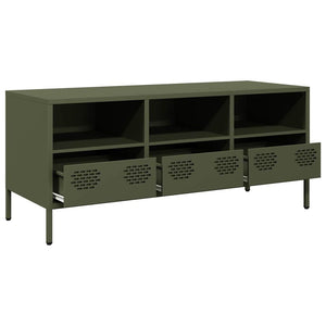 TV-Schrank Olivgrün Stahl 101,5 cm
