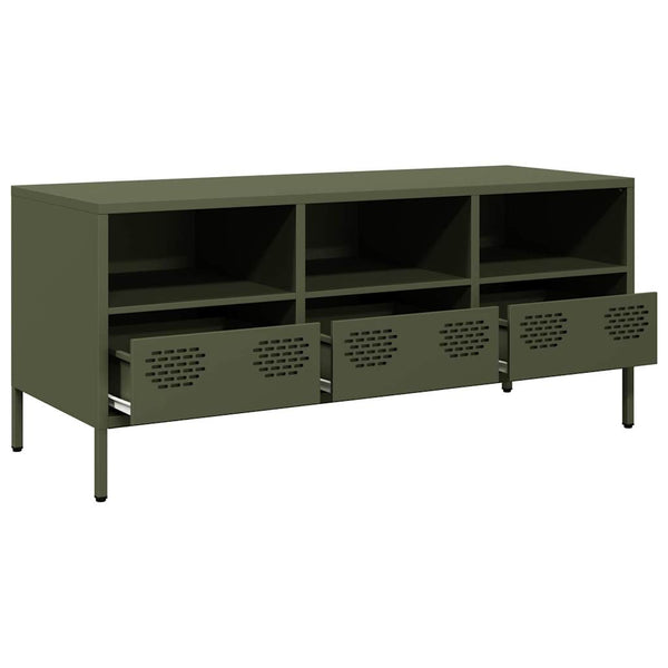 TV-Schrank Olivgrün Stahl 101,5 cm