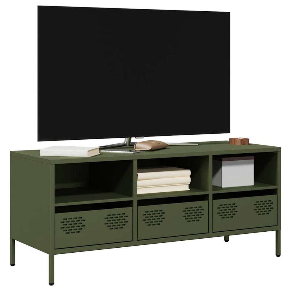 TV-Schrank Olivgrün Stahl 101,5 cm