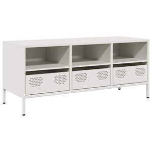 Weißer TV-Schrank aus Stahl, 101,5 cm