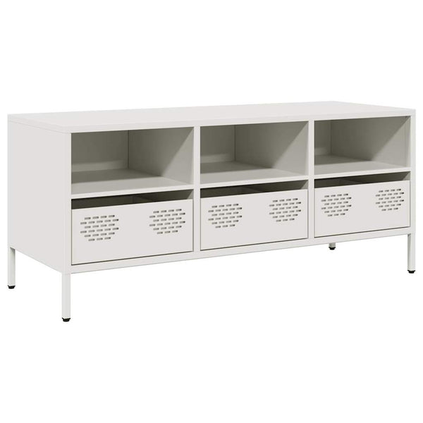 Weißer TV-Schrank aus Stahl, 101,5 cm