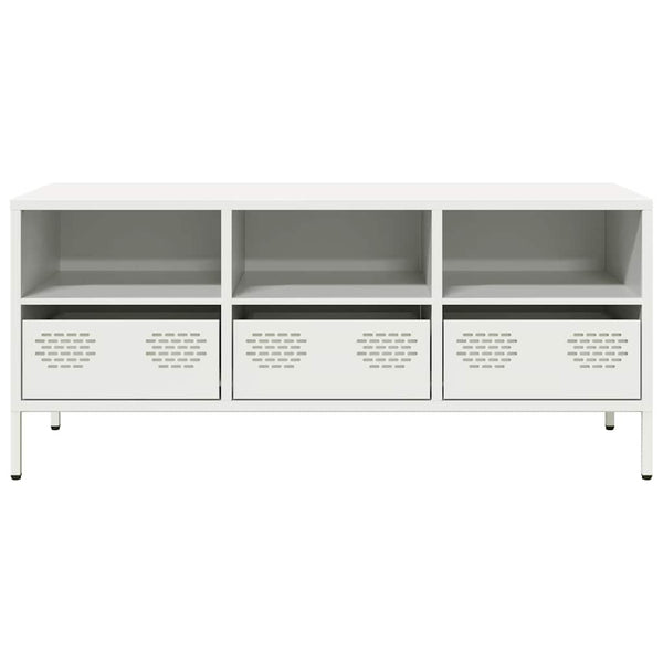 Weißer TV-Schrank aus Stahl, 101,5 cm