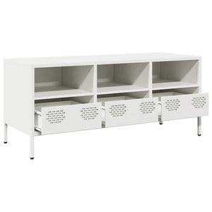 Weißer TV-Schrank aus Stahl, 101,5 cm