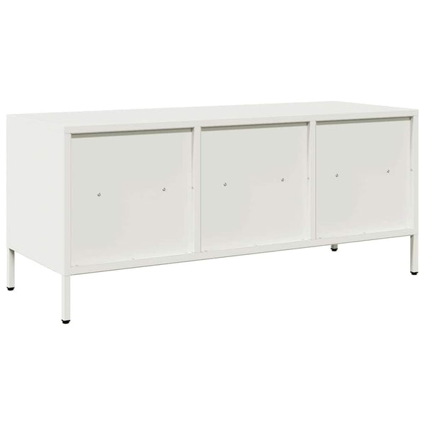 Weißer TV-Schrank aus Stahl, 101,5 cm