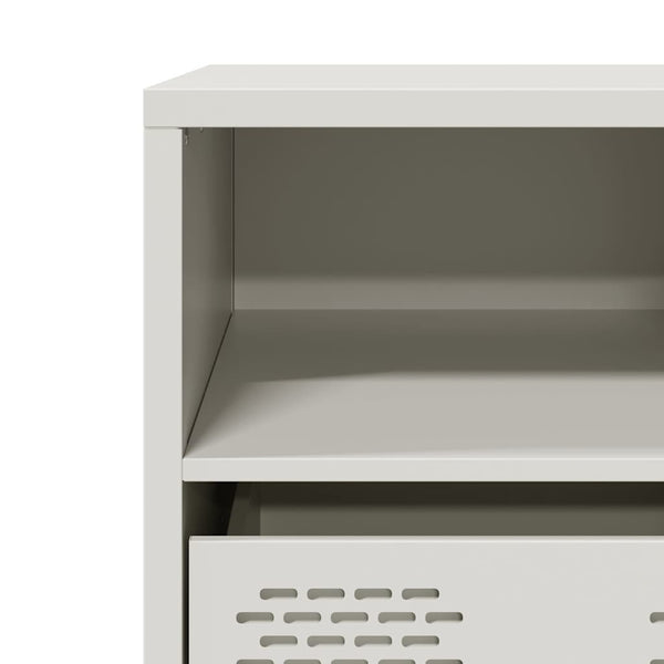Weißer TV-Schrank aus Stahl, 101,5 cm