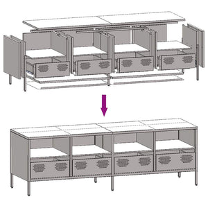 Senfgelber TV-Schrank 135 cm
