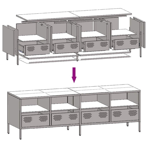 Senfgelber TV-Schrank 135 cm