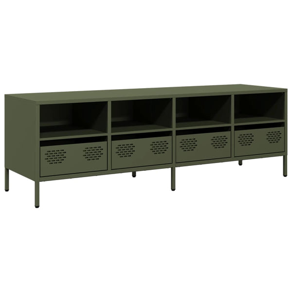 TV-Schrank Olivgrün 135 cm Stahl