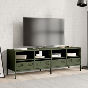 TV-Schrank Olivgrün 135 cm Stahl