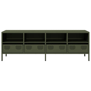TV-Schrank Olivgrün 135 cm Stahl