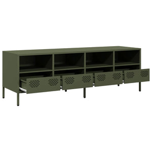 TV-Schrank Olivgrün 135 cm Stahl