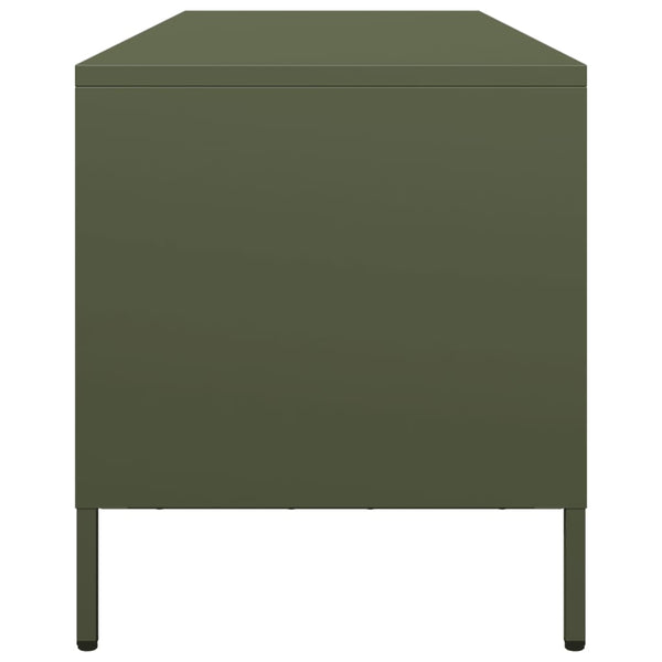 TV-Schrank Olivgrün 135 cm Stahl