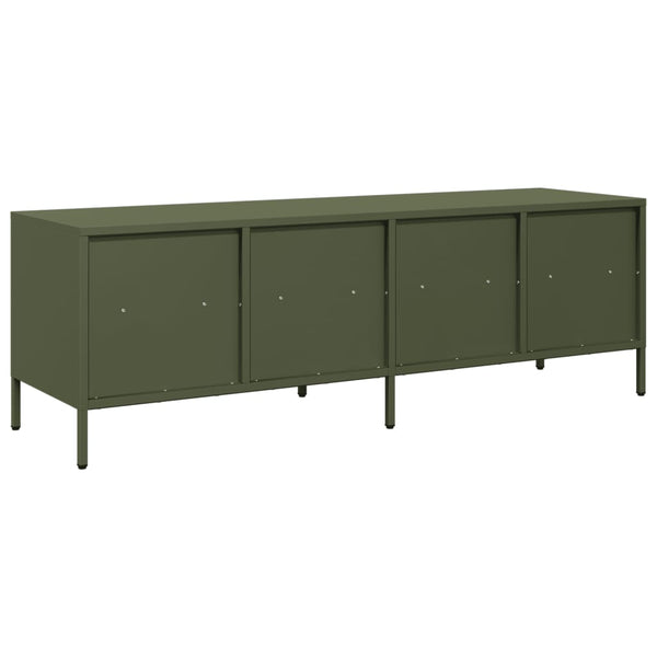 TV-Schrank Olivgrün 135 cm Stahl
