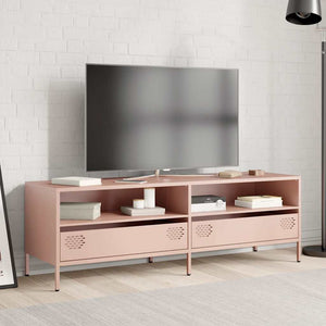 Rosa TV-Schrank 135 cm aus Stahl