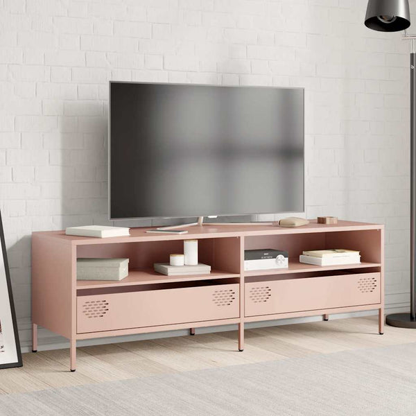 Rosa TV-Schrank 135 cm aus Stahl