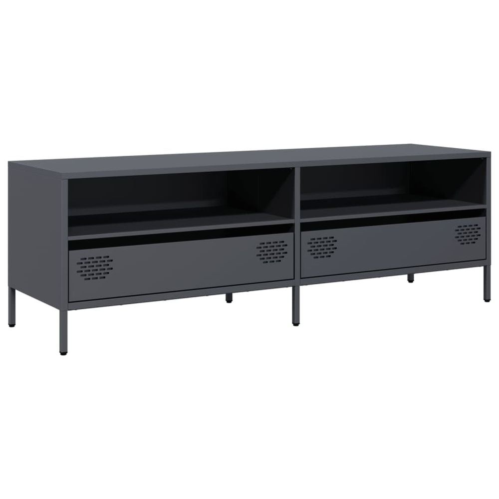 Anthrazit TV-Schrank 135 cm aus Stahl