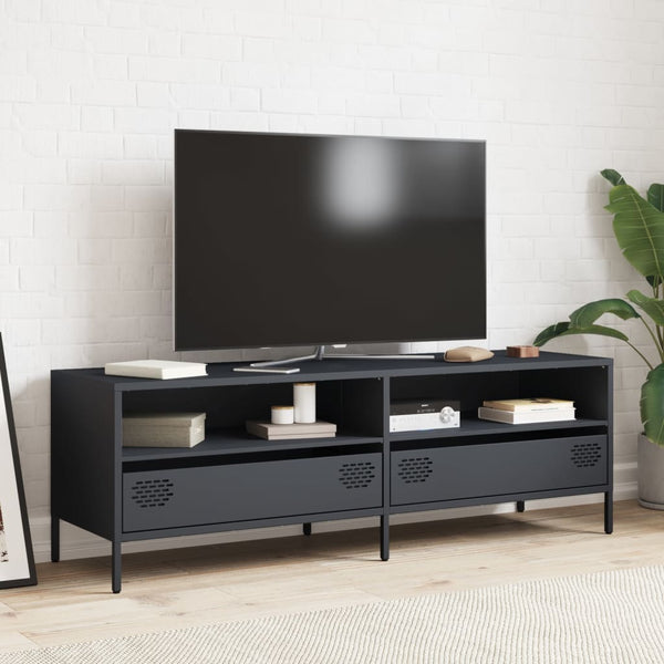 Anthrazit TV-Schrank 135 cm aus Stahl