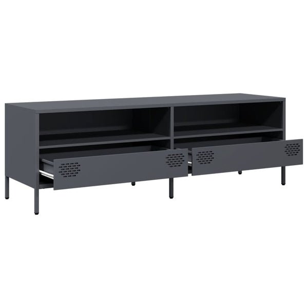 Anthrazit TV-Schrank 135 cm aus Stahl