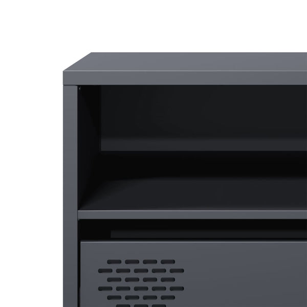 Anthrazit TV-Schrank 135 cm aus Stahl