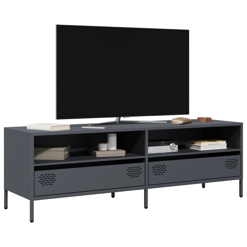 Anthrazit TV-Schrank 135 cm aus Stahl