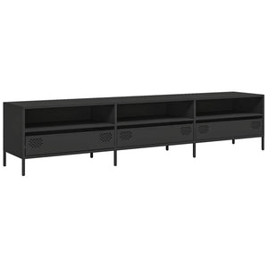 TV-Schrank Schwarz 202 cm Stahl
