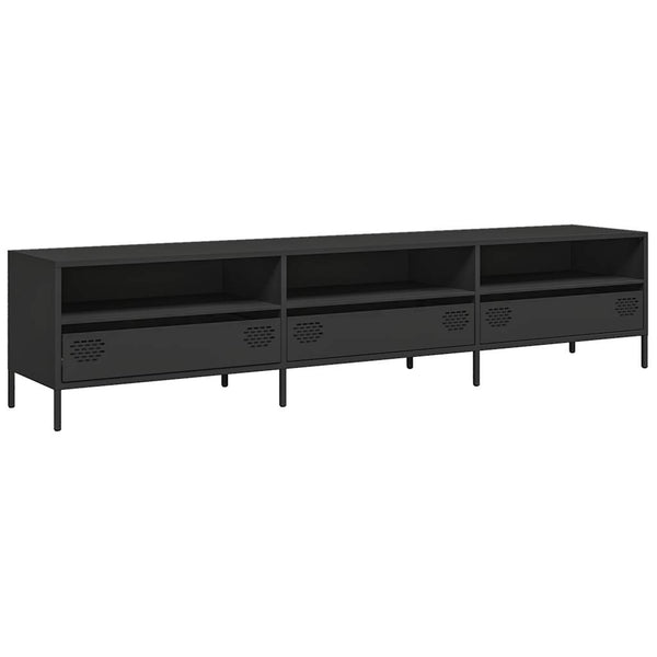 TV-Schrank Schwarz 202 cm Stahl